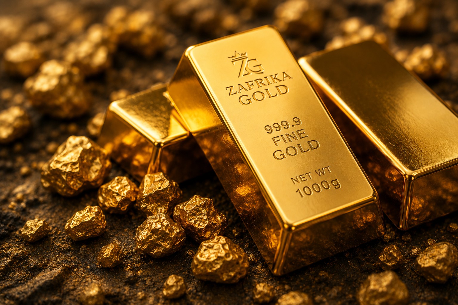 High quality gold bars and nuggets
